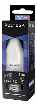 Лампа светодиодная Voltega Ceramics E27 6Вт 4000K 4689