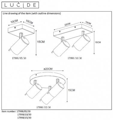 Спот Lucide Grony 17998/05/30