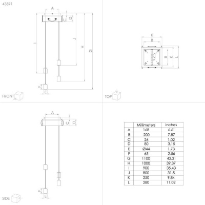 Подвесной светильник Eglo ПРОМО Wootton 43591