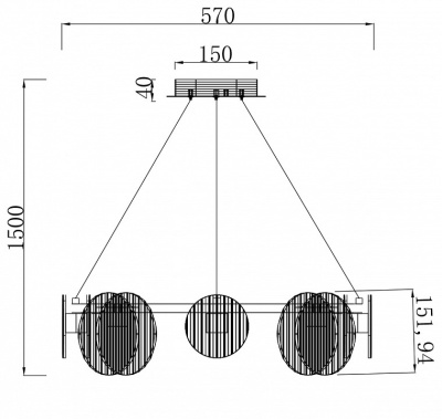 Люстра подвесная Stilfort 4008/02/08P серия Relux
