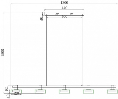 Люстра подвесная Stilfort 4009/02/05PL серия Gloze