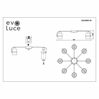 Потолочная люстра EVOLUCE Fiumo SLE102002-08