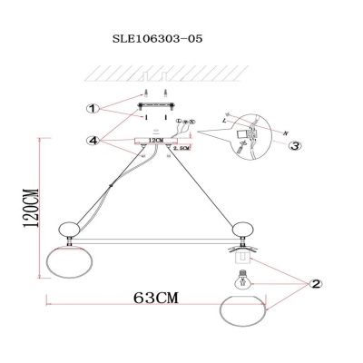 Подвесной светильник EVOLUCE Pechio SLE106303-05