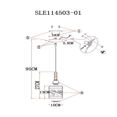Подвесной светильник EVOLUCE Abiritto SLE114503-01