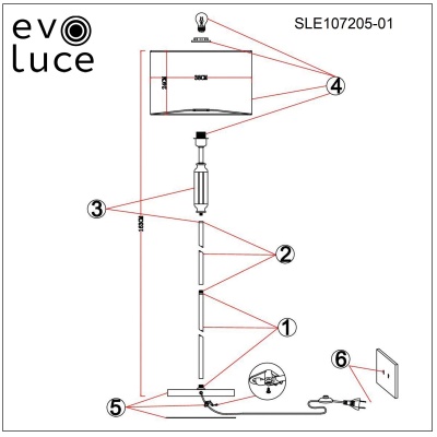 Торшер EVOLUCE Snere SLE107205-01