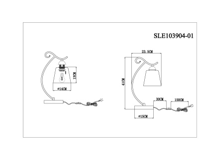 Настольная лампа декоративная EVOLUCE Liada SLE103904-01