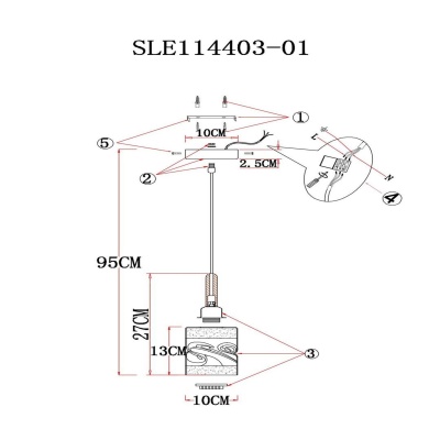 Подвесной светильник EVOLUCE Abiritto SLE114403-01
