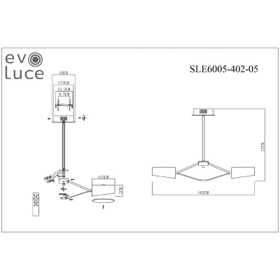 Люстра на штанге EVOLUCE Valle SLE6005-402-05