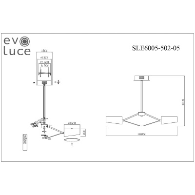 Люстра на штанге EVOLUCE Valle SLE6005-502-05