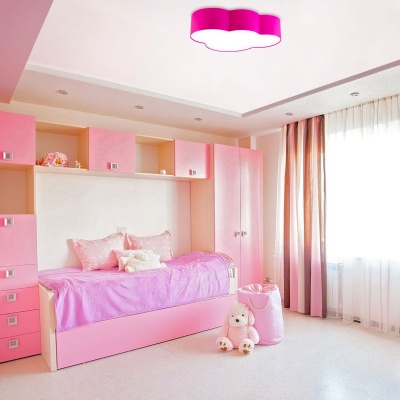 Настенно-потолочный светильник в детскую розовый TK Lighting 1535 Cloud