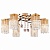 Потолочная люстра Arte Lamp Cascata A3028PL-6GO