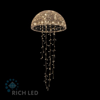 Светодиодная медуза Rich LED, 30 см, тепло белая
