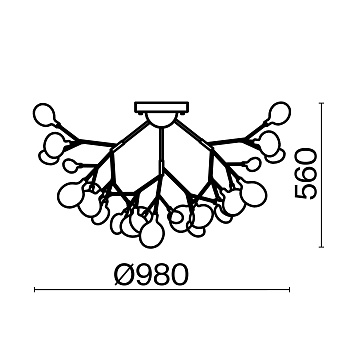 Люстра потолочная Freya Florencia FR5049CL-36G