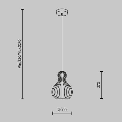 Светильник подвесной Maytoni Roots MOD192PL-01W