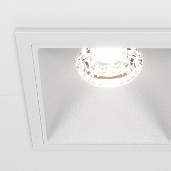 Модульный встраиваемый светодиодный светильник диммируемый Maytoni Alfa LED DL043-01-10W4K-D-SQ-W