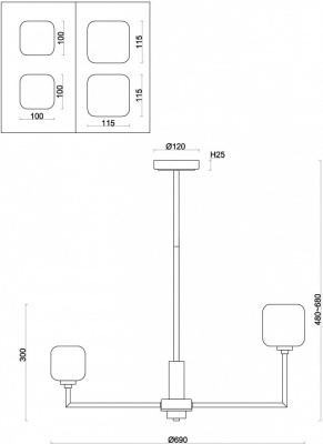 Потолочный светильник Freya FR5373CL-06BS