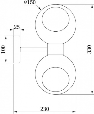 Настенный светильник (бра) Freya FR5394WL-02BS