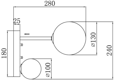 Настенный светильник (бра) Freya FR5376WL-02B