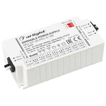 Блок питания ARJ-SP-20-PFC-0-10V (20W, 350-700mA) (Arlight, IP20 Пластик, 5 лет)
