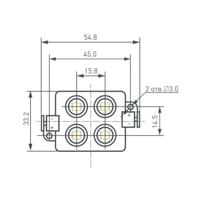 Модуль герметичный ARL-LM5050-4L-12V White (Arlight, Закрытый)