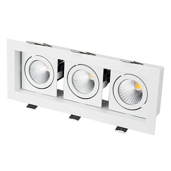 Светильник CL-KARDAN-S260x102-3x9W Day (WH, 38 deg) (Arlight, IP20 Металл, 3 года)