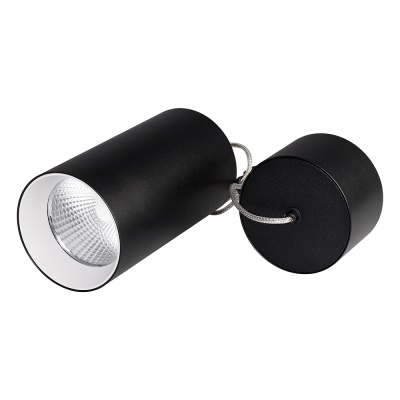 Светильник подвесной SP-POLO-R85-2-15W Warm White 40deg (Black, White Ring) (Arlight, IP20 Металл, 3 года)