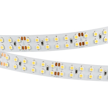 Светодиодная лента RT 2-5000 24V Warm2400 2x2 (3528, 1200 LED, LUX) (Arlight, 19.2 Вт/м, IP20)