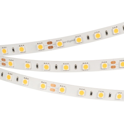 Светодиодная лента RT-B60-10mm 24V White6000 (14.4 W/m, IP20, 5060, 5m) (Arlight, 14.4 Вт/м, IP20)