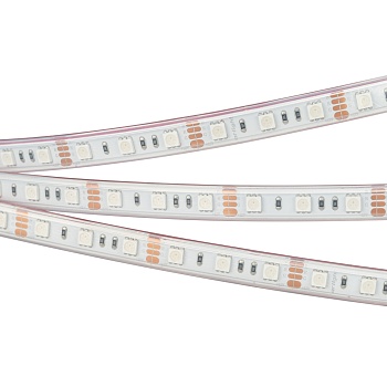 Лента RTW 2-5000P 12V RGB 2x (5060, 300 LED, LUX) (Arlight, 14.4 Вт/м, IP66)