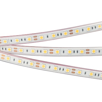 Лента RTW 2-5000P 12V Warm2700 2x (5060, 300 LED, LUX) (Arlight, 14.4 Вт/м, IP66)