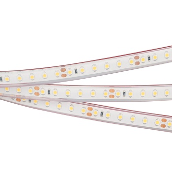Лента RTW 2-5000PGS 24V Warm 2x (3528, 600 LED, LUX) (Arlight, 9.6 Вт/м, IP67)