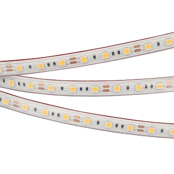 Лента RTW 2-5000PS 12V Warm3000 2x (5060, 300 LED, LUX) (Arlight, 14.4 Вт/м, IP67)