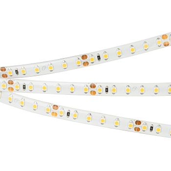 Лента RTW 2-5000SE 24V Warm 2x (3528, 600 LED, LUX) (Arlight, 9.6 Вт/м, IP65)