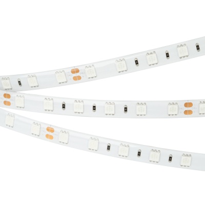 Лента RTW 2-5000SE 24V Yellow 2x (5060, 300 LED, LUX) (Arlight, 14.4 Вт/м, IP65)