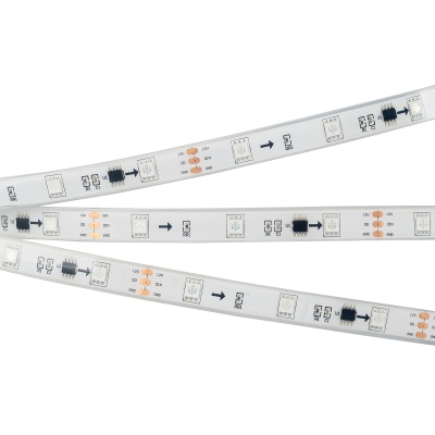 Лента SPI-5000PGS-5060-30 12V Cx3 RGB (12mm, 7.2W/m, IP67) (Arlight, Закрытый, IP67)