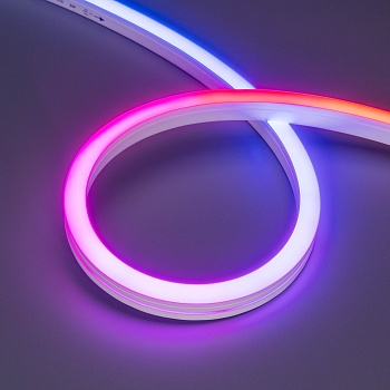 Светодиодная лента герметичная SPI MOONLIGHT-SIDE-B84-12x17mm 24V RGB-PX7 (18 W/m, IP67, 5m, wire x2) (Arlight, Вывод прямой, 2 года)