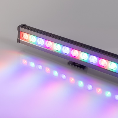 Светодиодный прожектор AR-LINE-1000L-36W-24V RGB (Grey, 30 deg, DMX512) (Arlight, Закрытый) ARLIGHT Арт. 023633