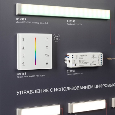Стенд Управление светом 0-10-Е36-1760x600mm (DB 3мм, пленка, лого) (Arlight, -)