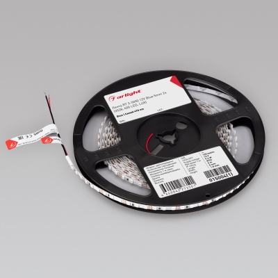 Лента RT 2-5000 12V Blue 5mm 2x (3528, 600 LED, LUX) (Arlight, 9.6 Вт/м, IP20) ARLIGHT Арт. 015004(1)