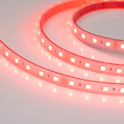 Лента RTW 2-5000P 24V RGB 2x (5060, 300 LED, LUX) (Arlight, 14.4 Вт/м, IP66) ARLIGHT Арт. 010366
