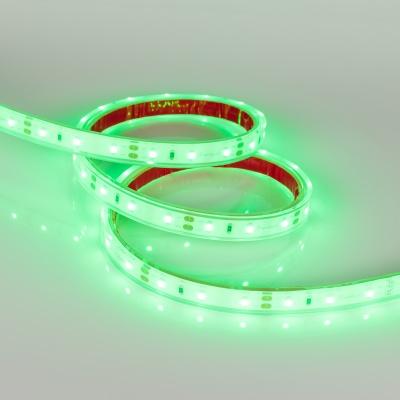 Лента RTW 2-5000PGS 12V Green (3528, 300 LED, LUX) (Arlight, 4.8 Вт/м, IP67)