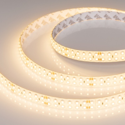Лента RTW 2-5000SE 24V Warm 2x2 (3528, 1200 LED, LUX) (Arlight, 19.2 Вт/м, IP65)