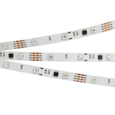 Лента SPI-5000-AM 12V RGB (5060, 150 LED x3, 1804) (Arlight, Открытый, IP20) ARLIGHT Арт. 021227