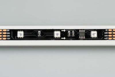 Лента SPI-5000-AM 12V RGB (5060,150 LED x3,1804, Black) (Arlight, Открытый, IP20)