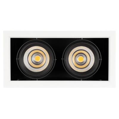 Светильник CL-KARDAN-S375x190-2x25W White6000 (WH-BK, 30 deg) (Arlight, IP20 Металл, 3 года)