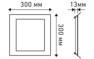 Светильник DL300x300S-25W Warm White (Arlight, Открытый)