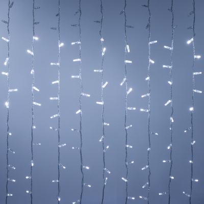 Светодиодная гирлянда ARD-CURTAIN-CLASSIC-2000x6000-CLEAR-1500LED-WATERFALL White (230V, 180W) (Ardecoled, IP65)
