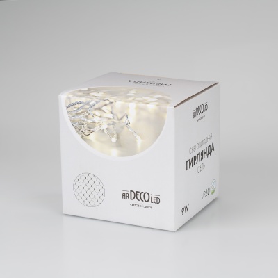 Светодиодная гирлянда ARD-NETLIGHT-HOME-1500x1000-CLEAR-96LED RGB (230V, 9W, Ardecoled, IP20)