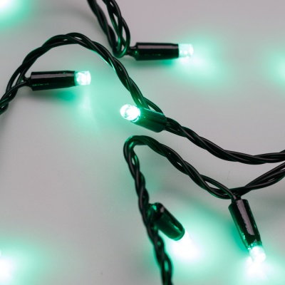 Светодиодная гирлянда ARD-STRING-CLASSIC-10000-BLACK-100LED-STD GREEN (230V, 7W) (Ardecoled, IP65)