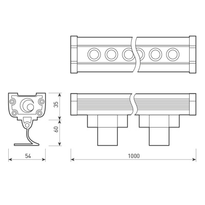Светодиодный прожектор AR-LINE-1000L-36W-220V White (Grey, 30 deg) (Arlight, IP65 Металл, 3 года) ARLIGHT Арт. 024307